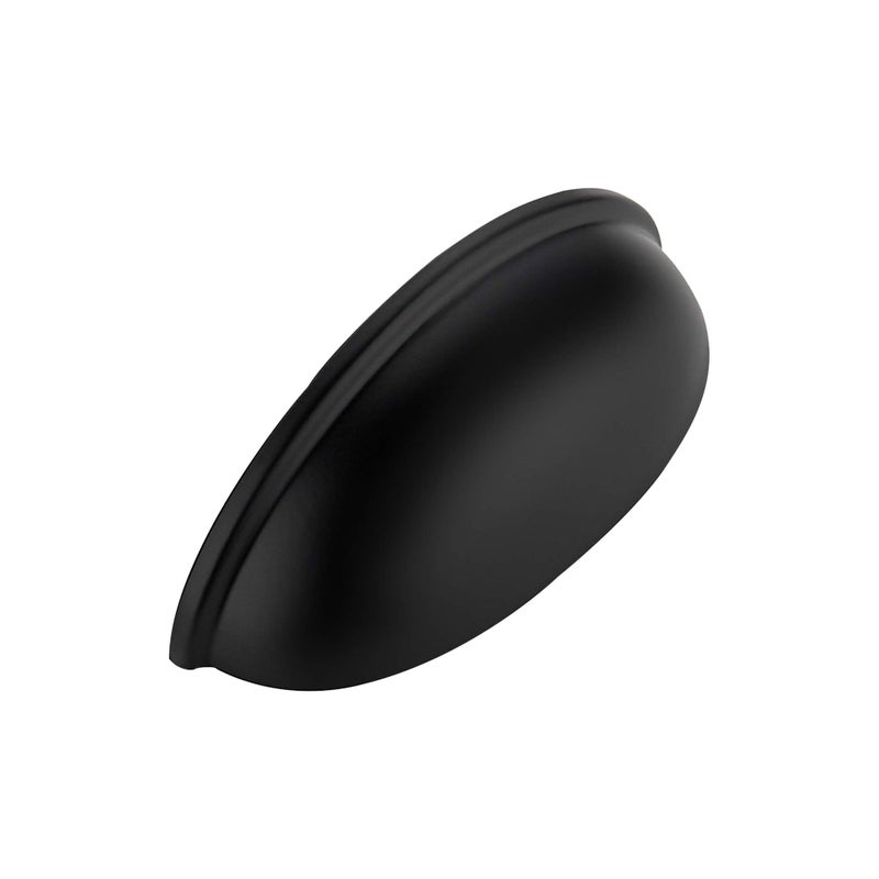Ravinte 25 Pack 3" Drawer Pulls Flat Black Cabinet Cup Pulls Kitchen Hardware Cabinet Handles Drawer Handles Knobs 3 inch Hole Center - Image 1